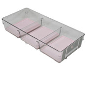 Wholesale - 13x6x2.5" 3 Section Plastic Storage Organizer with Non-Slip Bottom C/P 12, UPC: 195010046947